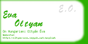 eva oltyan business card