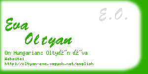 eva oltyan business card